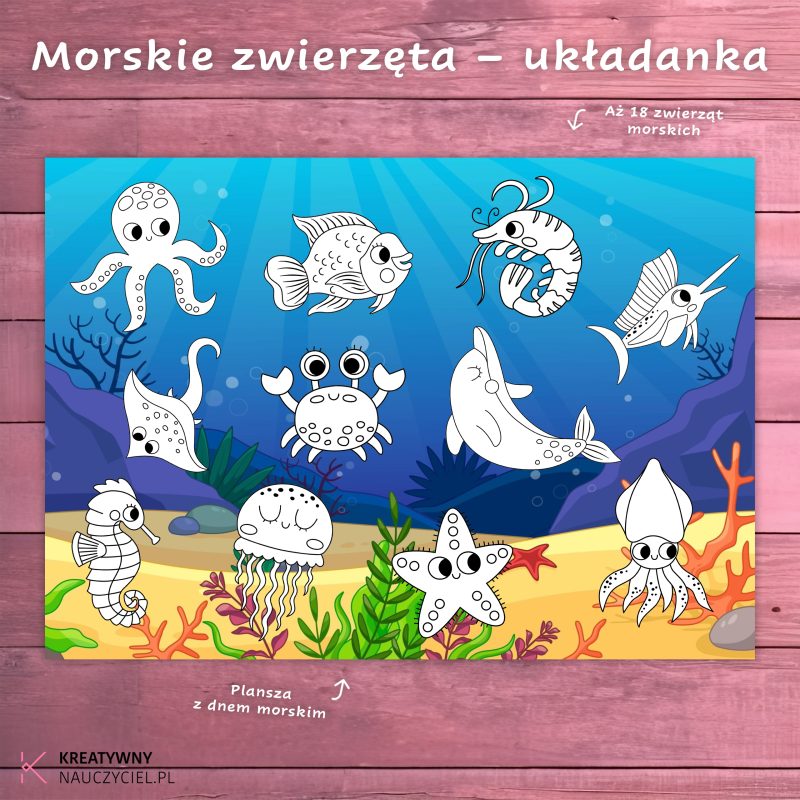 Morskie zwierzęta – układanka