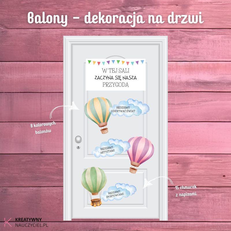 Balony - dekoracja na drzwi