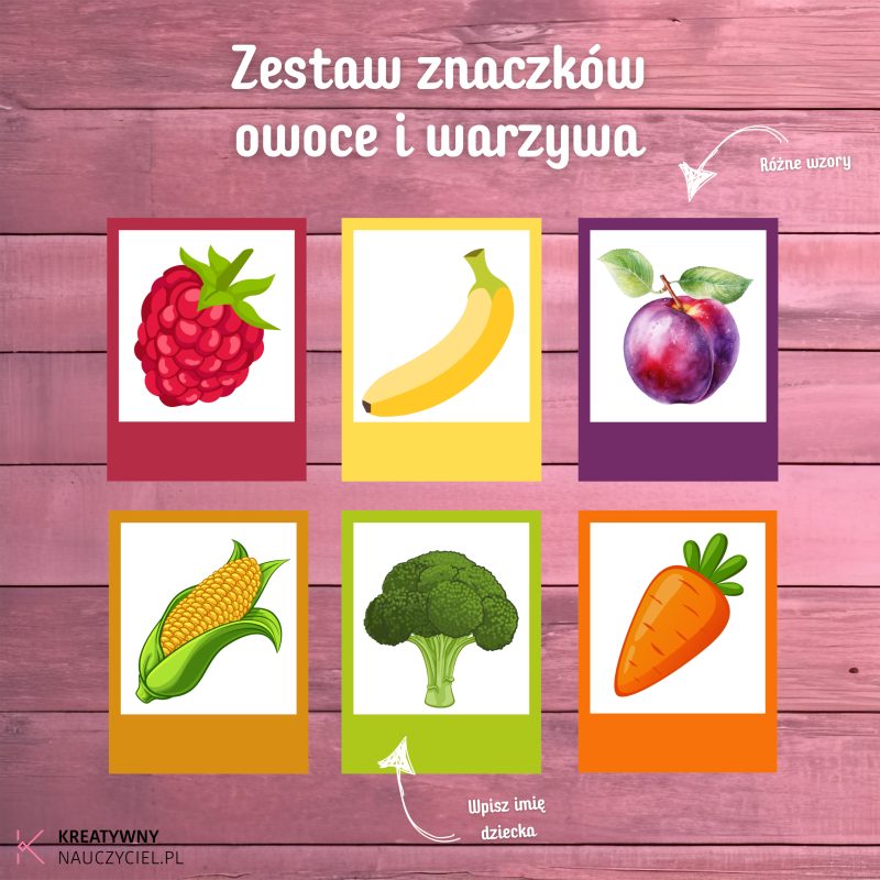 Znaczki - owoce i warzywa
