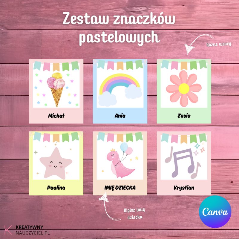 Znaczki pastelowe