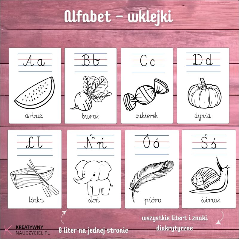 Alfabet – wklejki