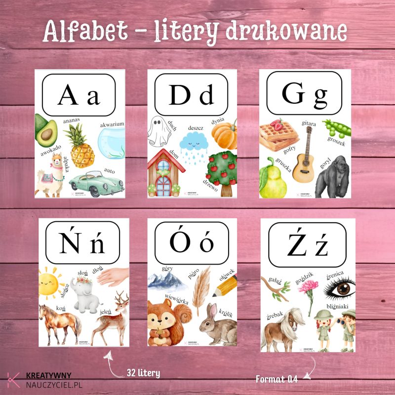 Alfabet – litery drukowane