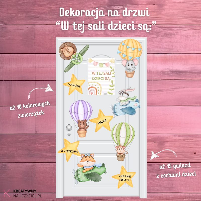 Dekoracja na drzwi - gwiazdki