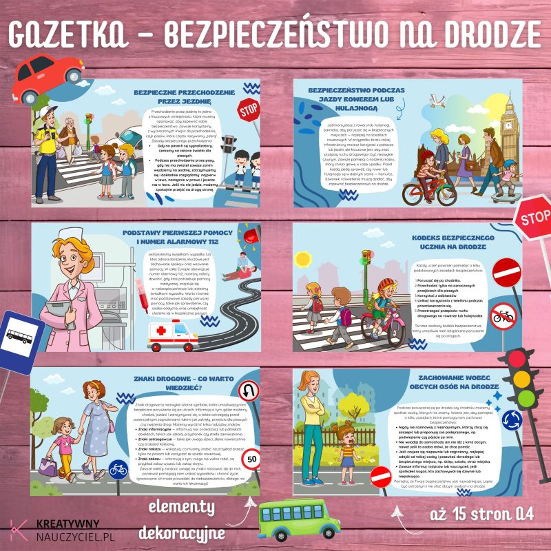 Gazetka "Bezpieczeństwo na drodze"