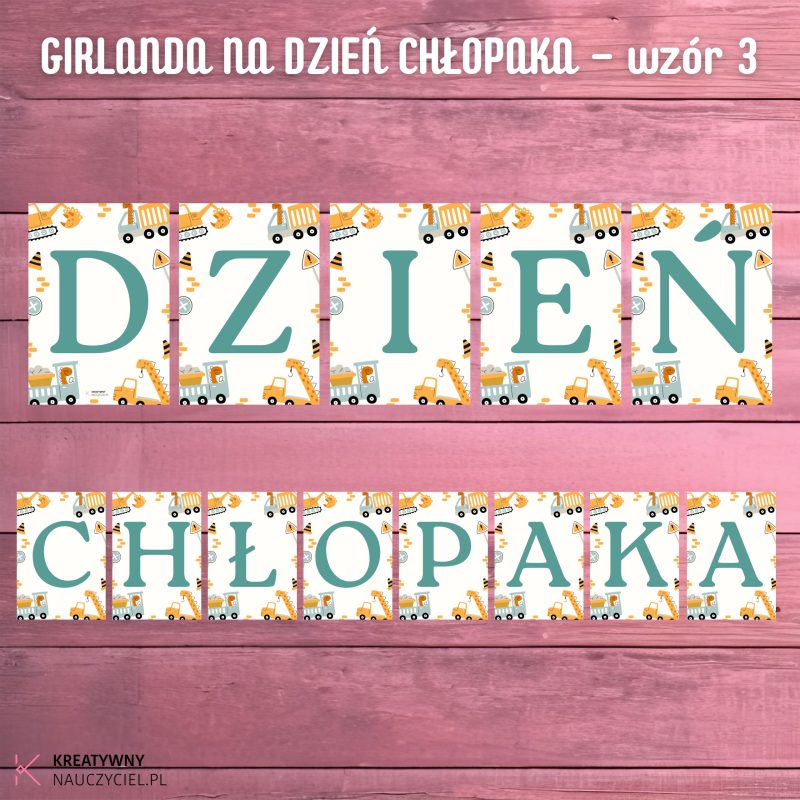 Girlanda na Dzień Chłopaka - wzór 3