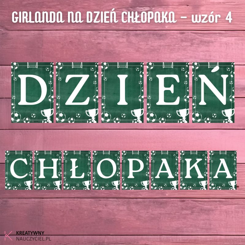 Girlanda na Dzień Chłopaka - wzór 4