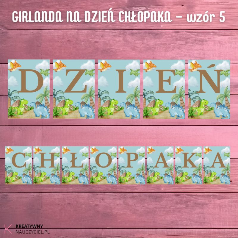 Girlanda na Dzień Chłopaka - wzór 5