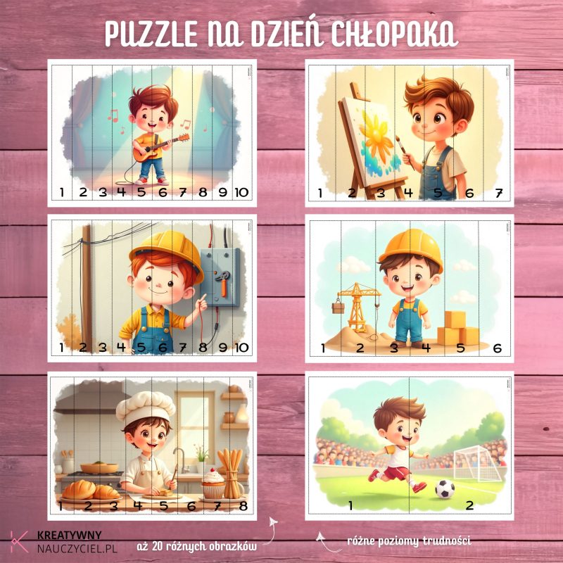 Puzzle na Dzień Chłopaka