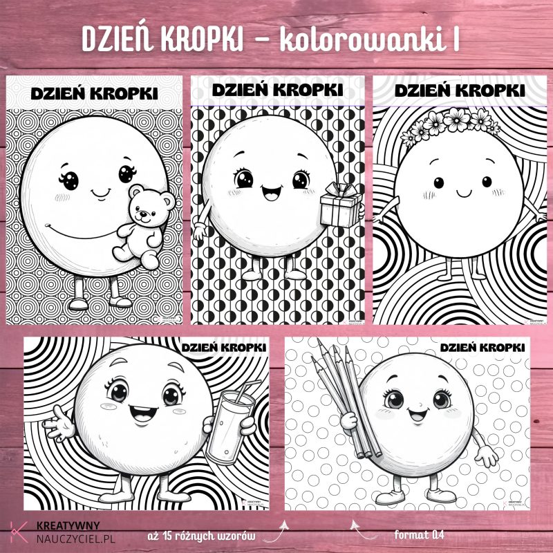 Dzień Kropki - kolorowanki I