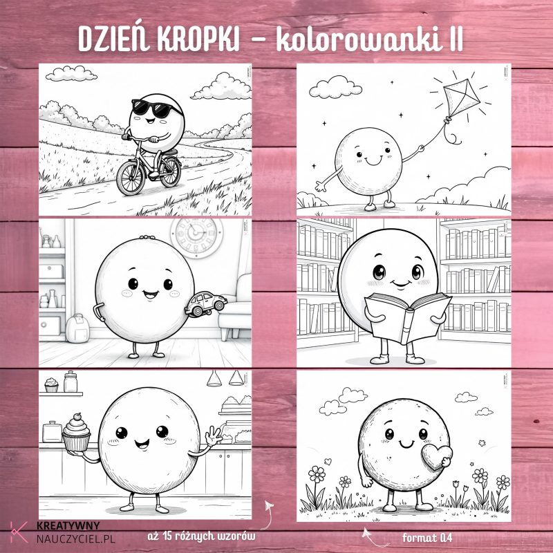 Dzień Kropki - kolorowanki II