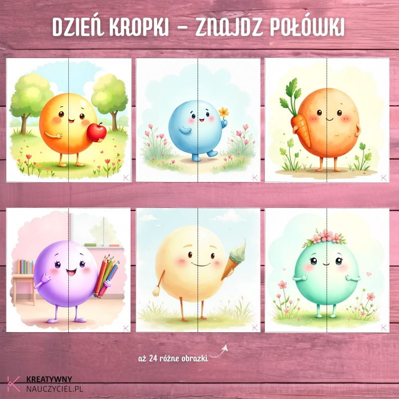 Dzień Kropki - Znajdź połówki