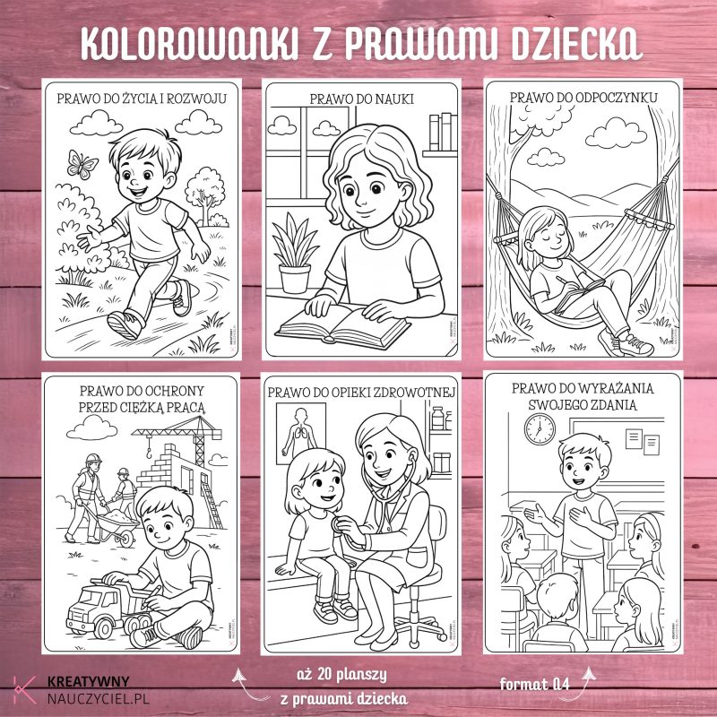 Kolorowanki z Prawami Dziecka