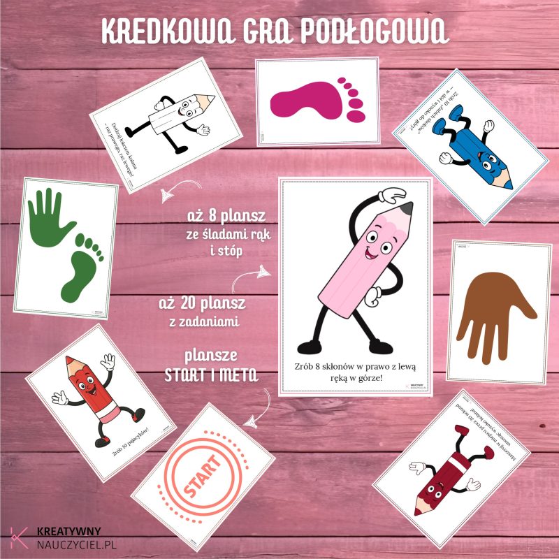 Kredkowa Gra Podłogowa