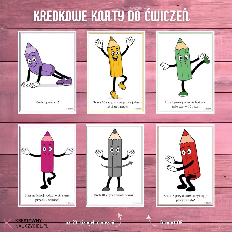 Kredkowe Karty do Ćwiczeń