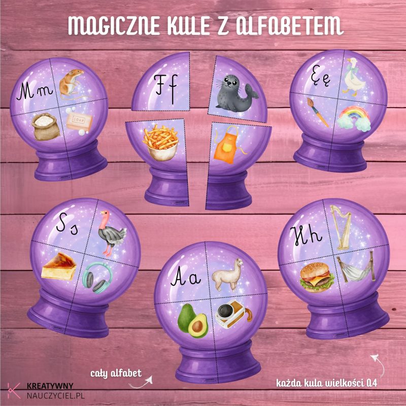 Magiczne Kule z Alfabetem