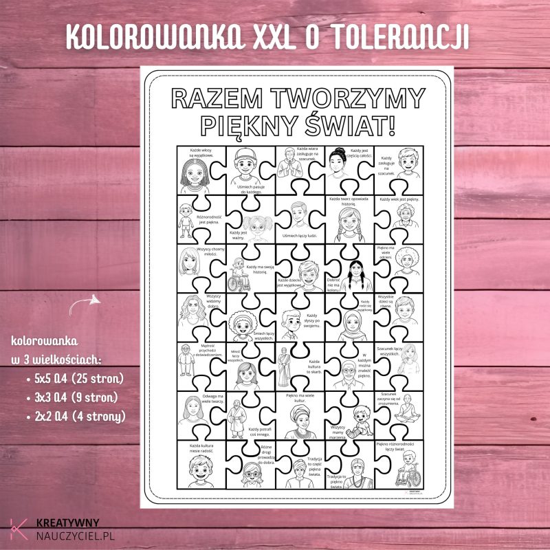 Kolorowanka XXL o Tolerancji