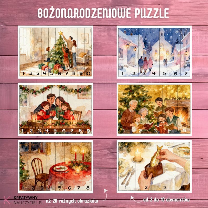 Bożonarodzeniowe Puzzle
