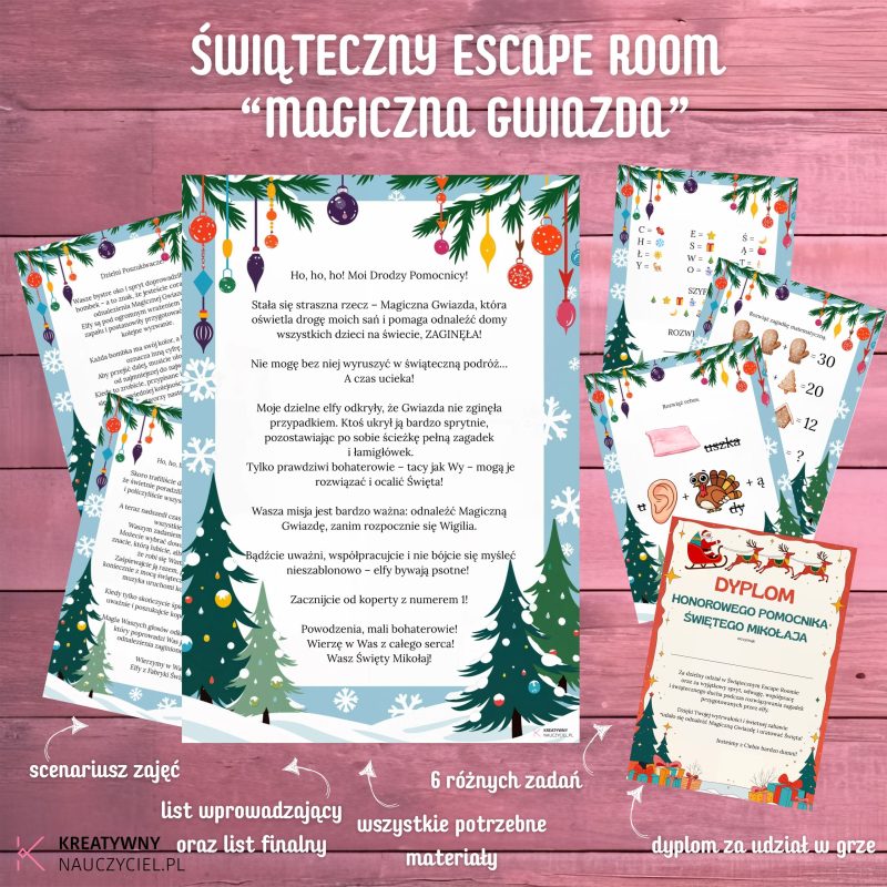 Świąteczny Escape Room "MAGICZNA GWIAZDKA"