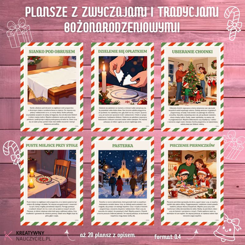 Plansze - zwyczaje i tradycje Bożonarodzeniowe