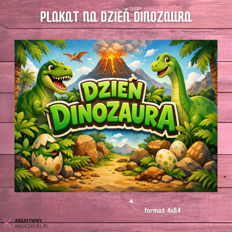 Plakat na Dzień Dinozaura