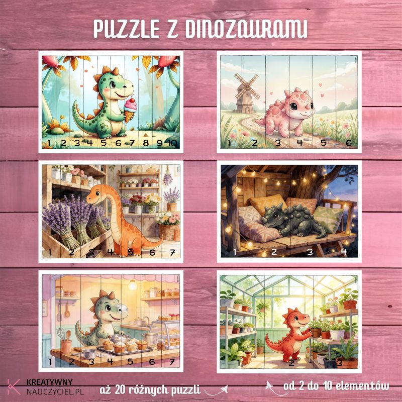 Puzzle z Dinozaurami