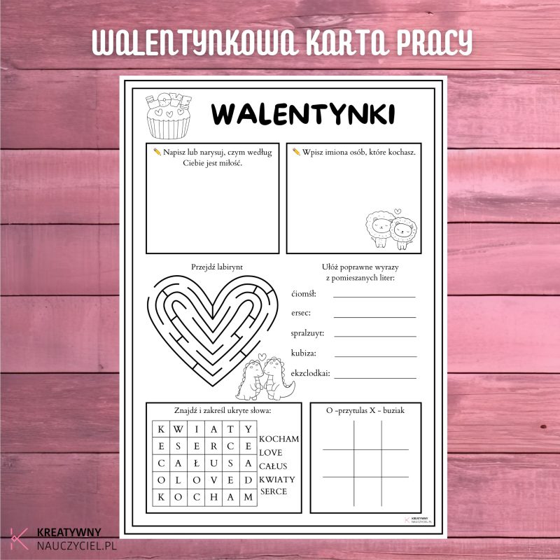 Walentynkowa Karta Pracy