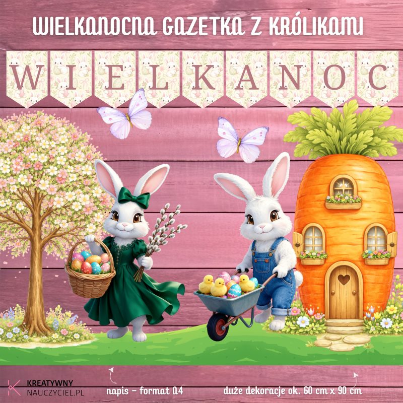 Wielkanocna Gazetka z Królikami