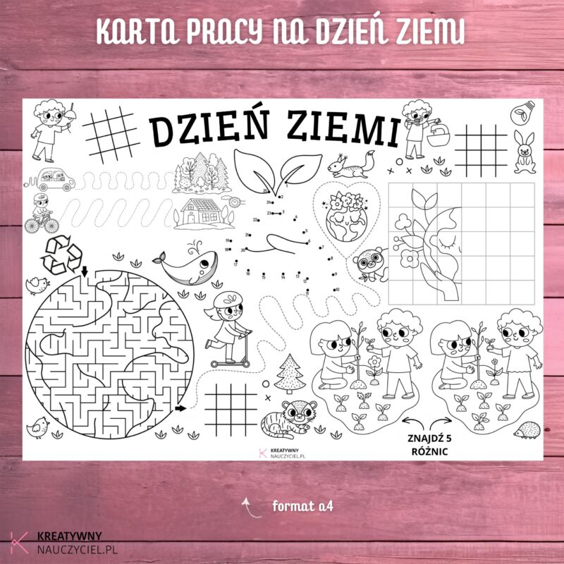 Karta pracy na Dzień Ziemi
