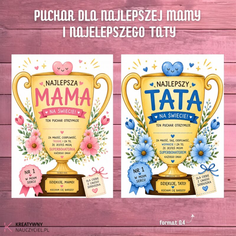 Puchar dla Najlepszej Mamy i Najlepszego Taty