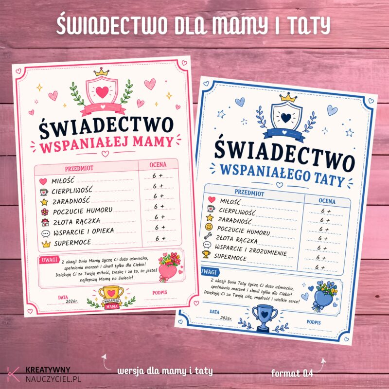 Świadectwo dla Mamy i Taty