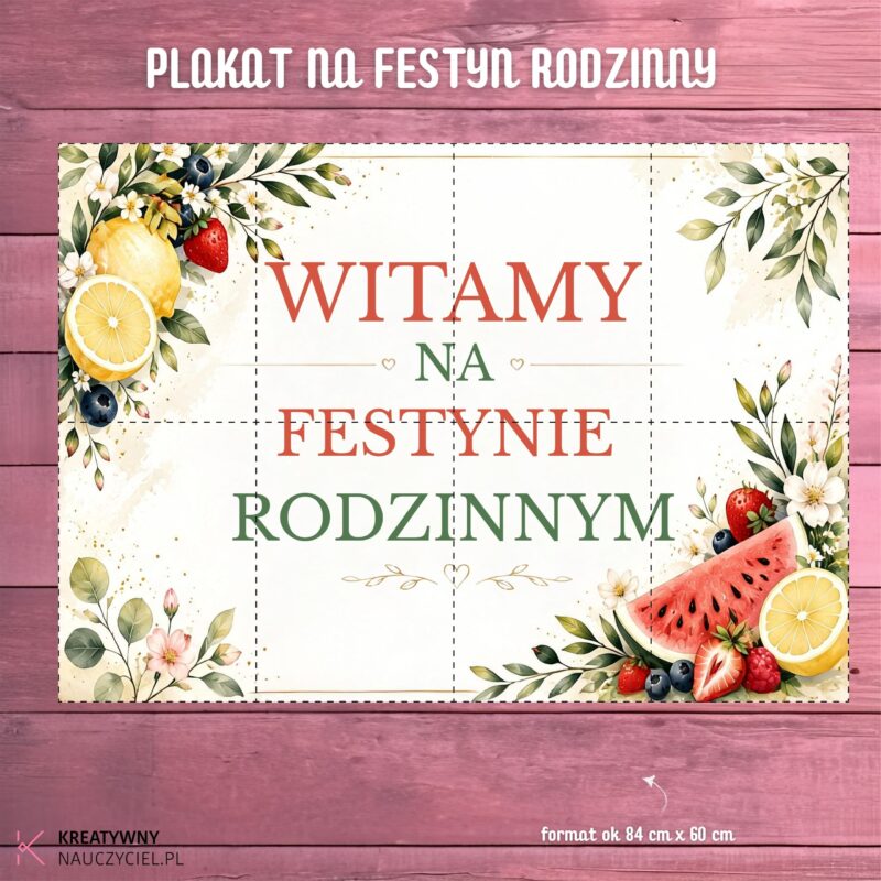 Plakat na Festyn Rodzinny