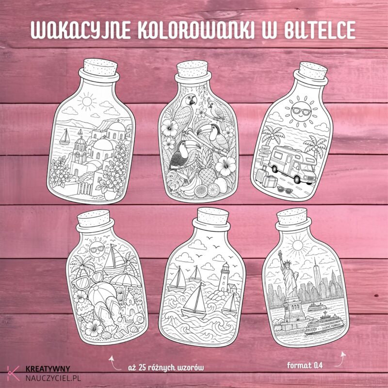 Wakacyjne Kolorowanki w Butelce