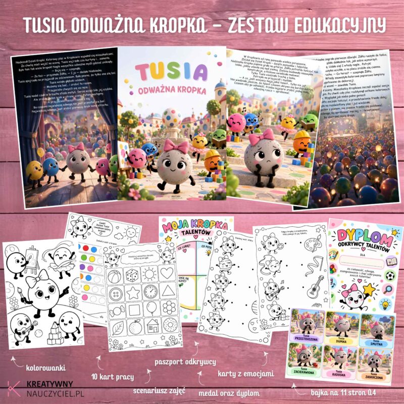 Tusia odważna kropka - zestaw edukacyjny
